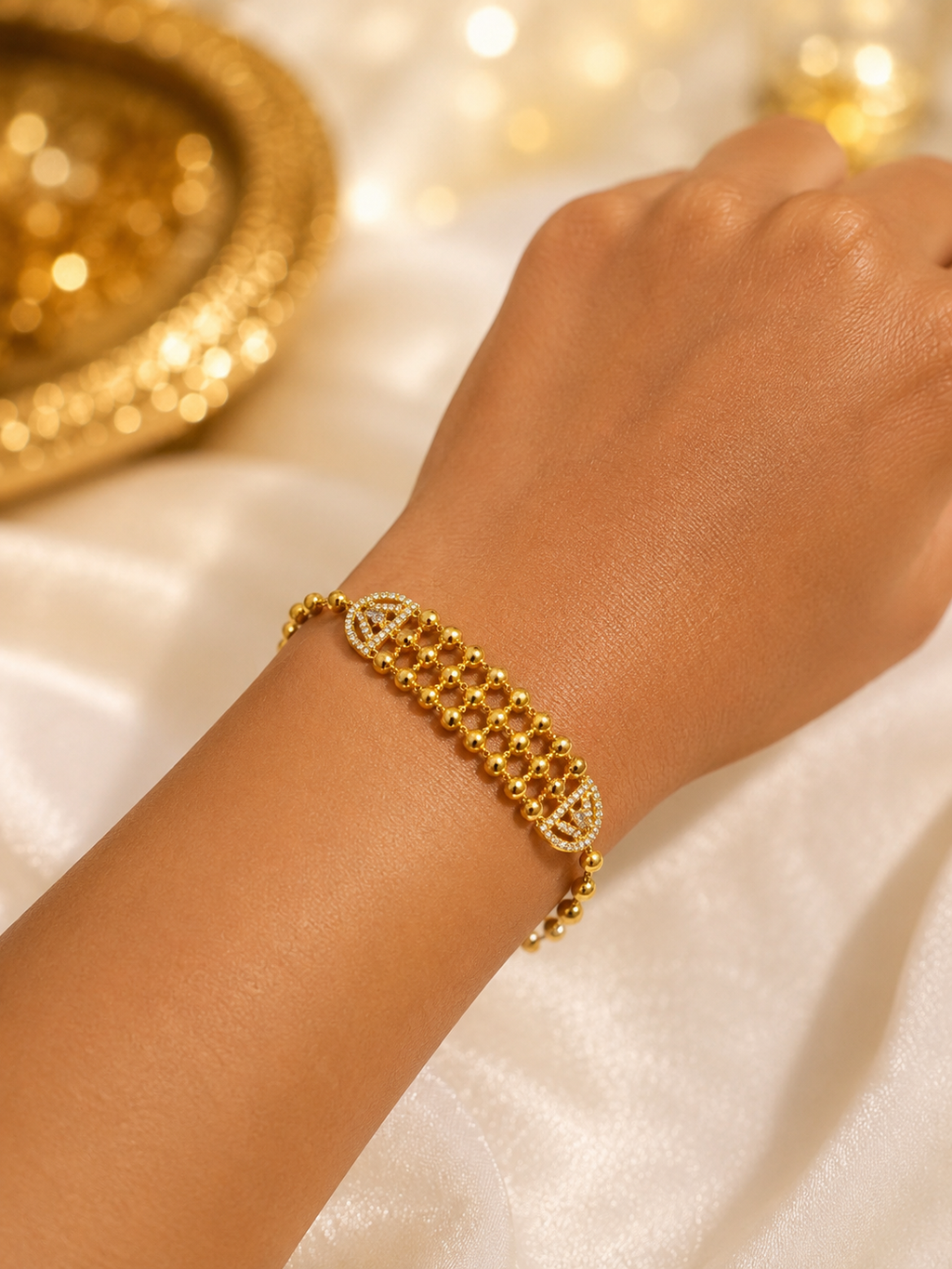 Raya Mesh Charm 925 Sterling Silver Bracelet