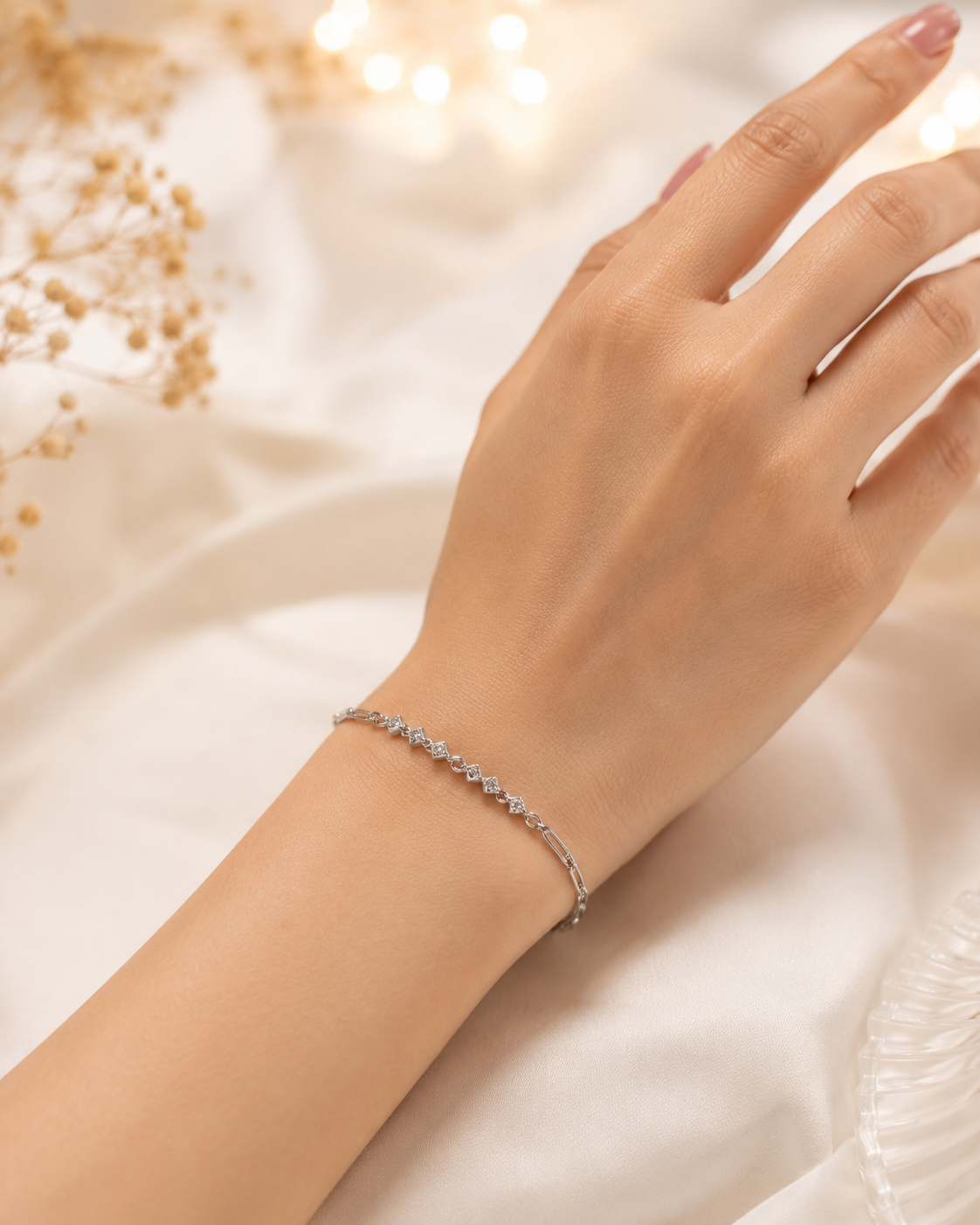 Silver Spark Chain Bracelet 925 Sterling Silver