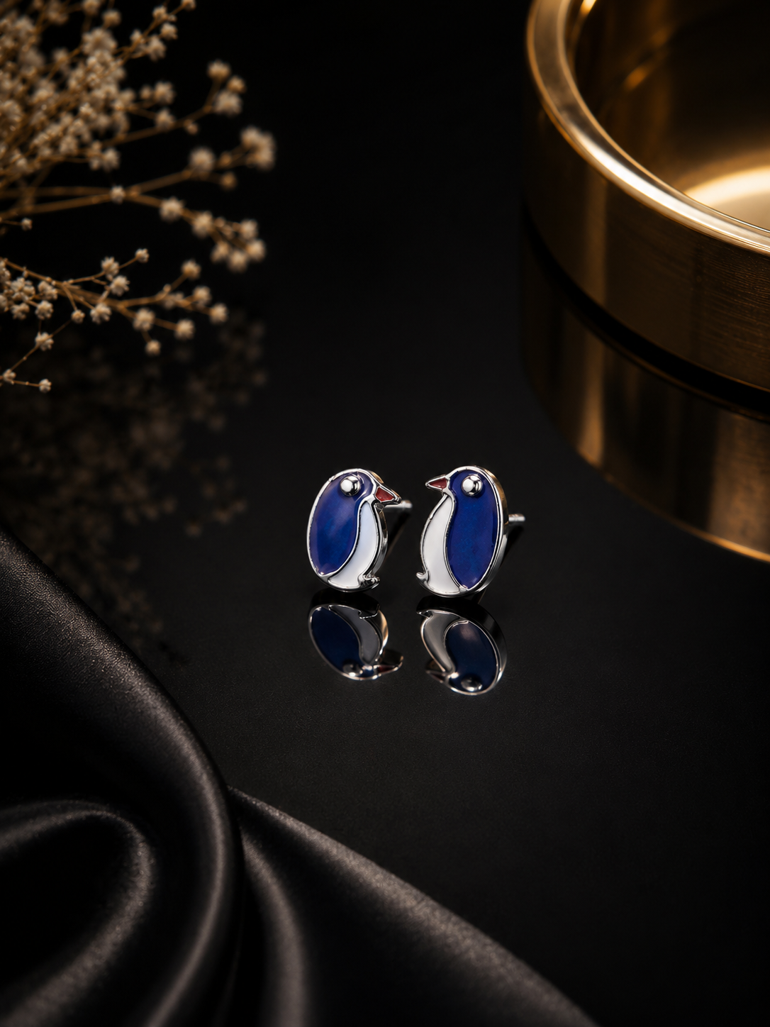 Penguin Charm Earrings 925 sterling silver