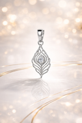 Mayura Grace™ Peacock Feather Pendant – 925 Sterling Silver