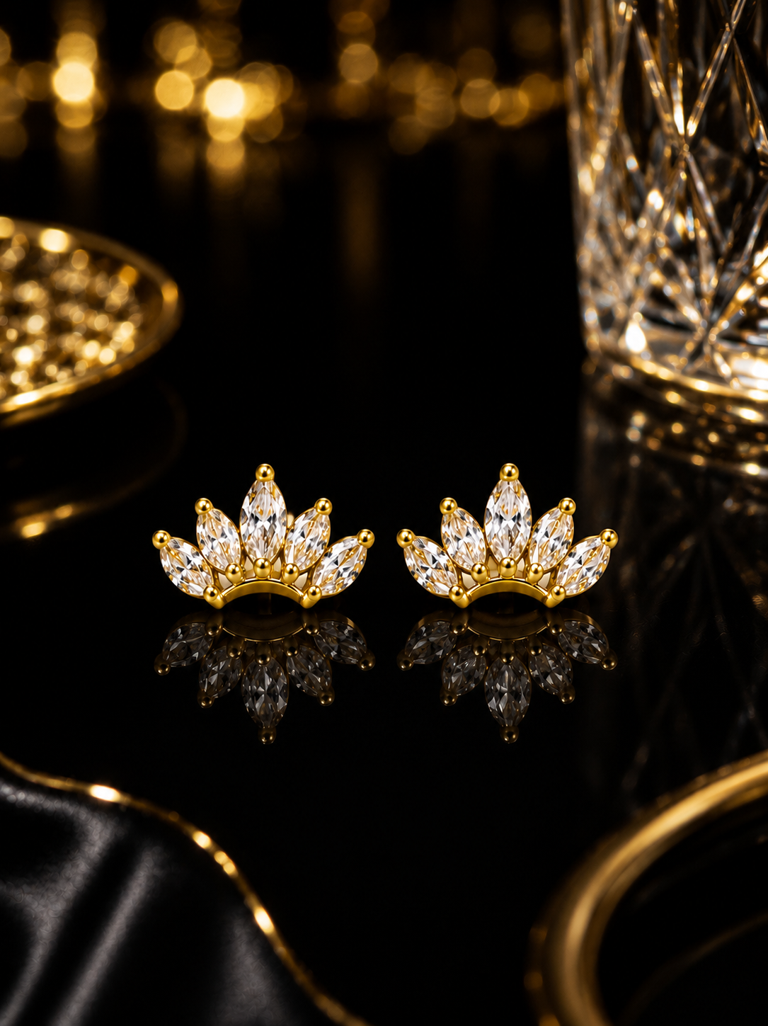 Starlight Marquise Stud Earrings 925 Sterling Silver