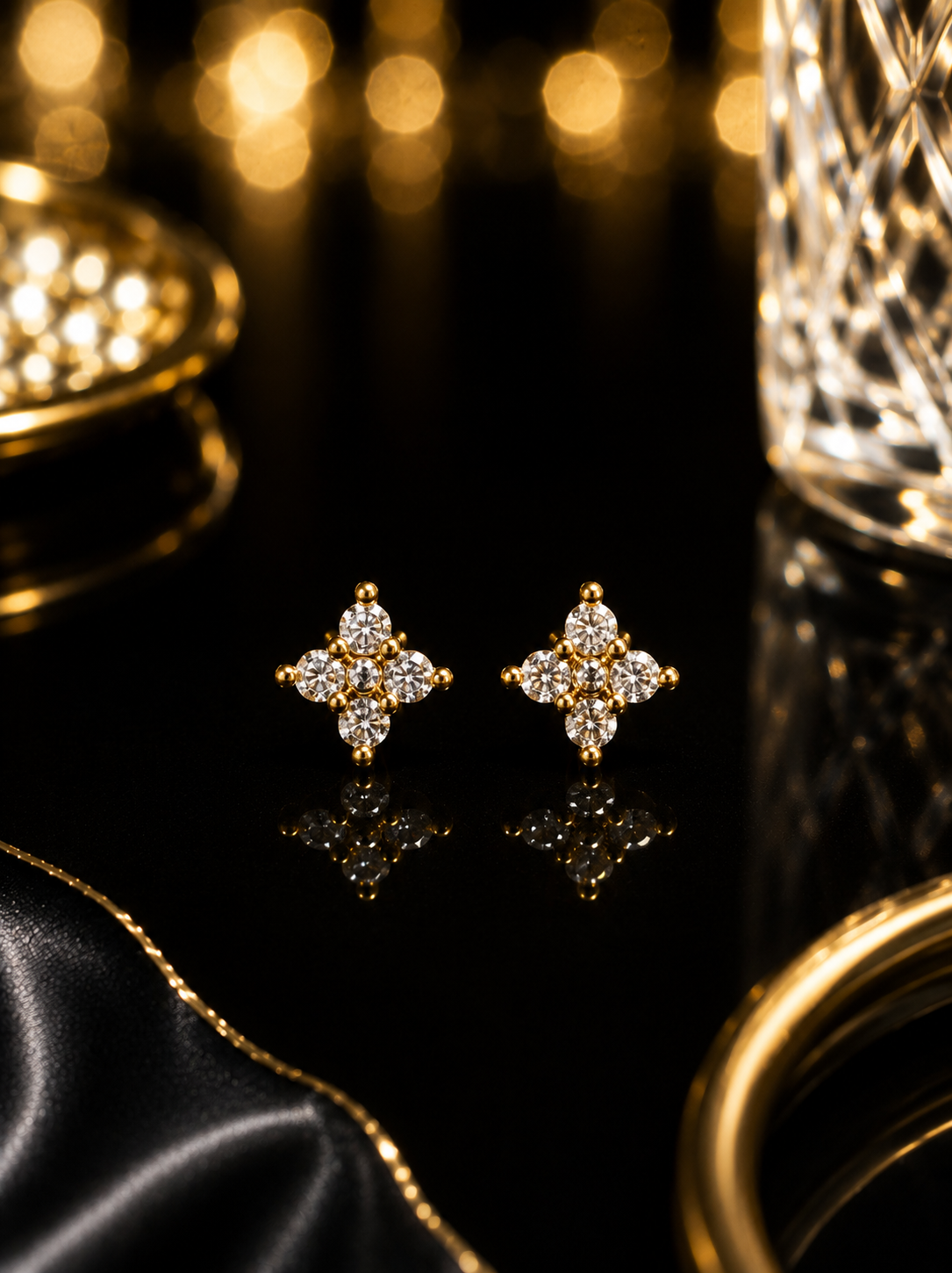 Blossom Spark Stud Earrings 925 Sterling Silver