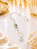 Lucky Clover Adjustable Bracelet 925 Sterling Silver