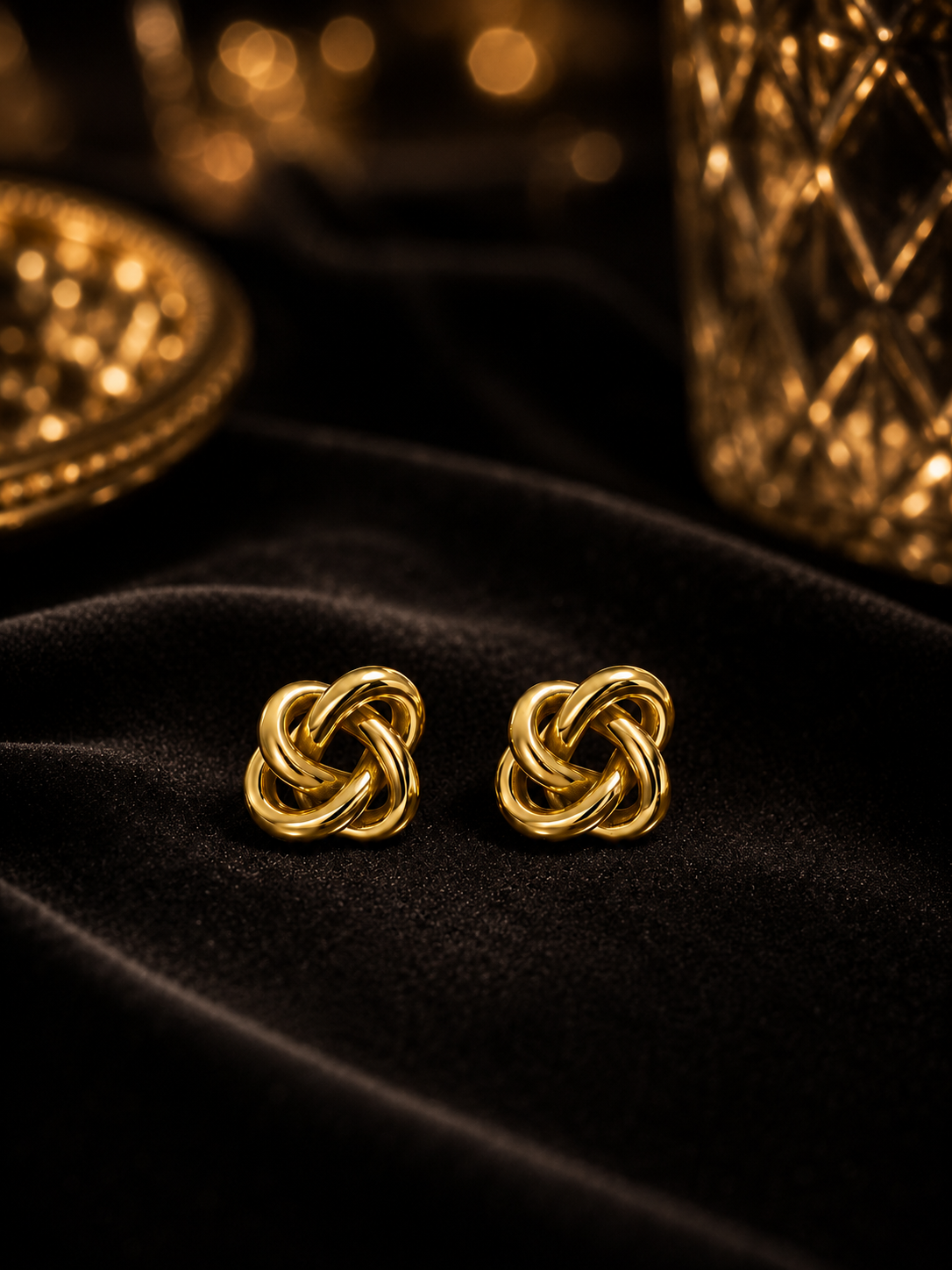 Infinity Knot Stud Earrings 925 Sterling Silver
