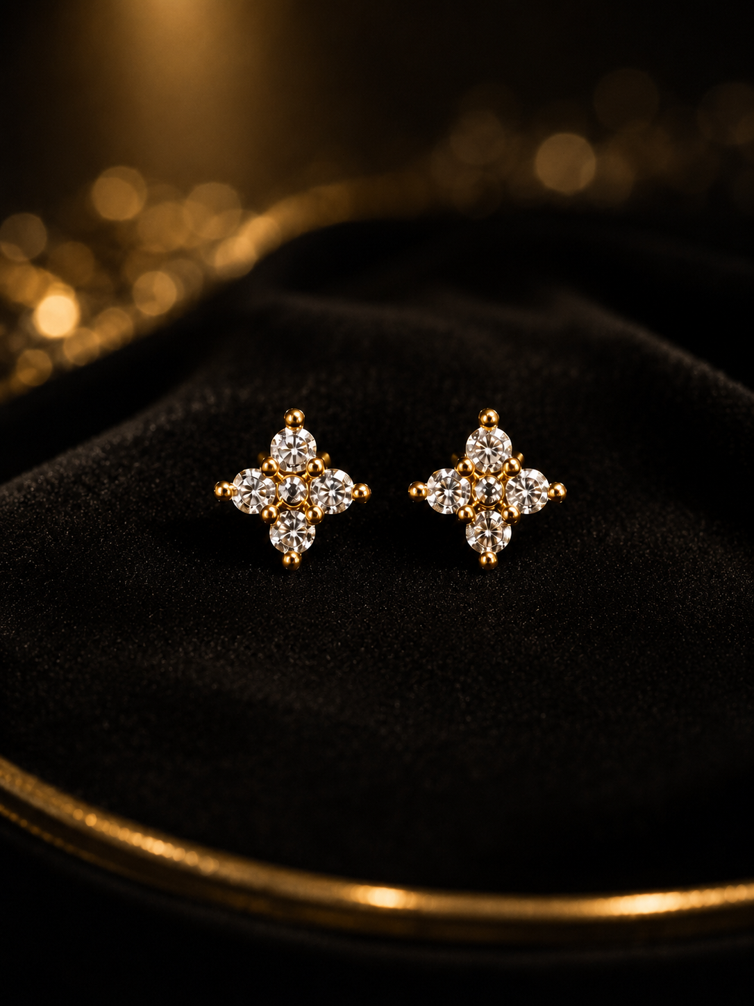Blossom Spark Stud Earrings 925 Sterling Silver