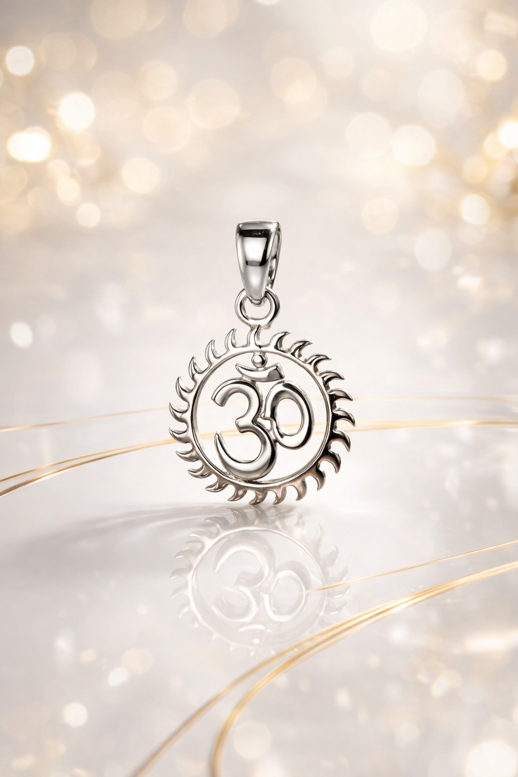 Aaradhya Surya Om Pendant – 925 Sterling Silver